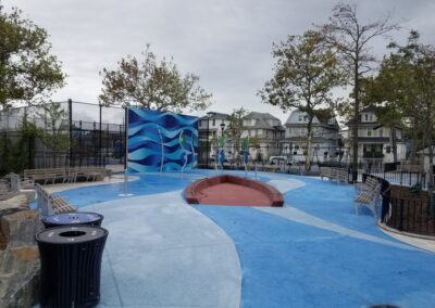 Integral Color: Custom Blue, Pueblo Brown, and Plum – W.A. Gross – Almeda Playground, Queens, NY
